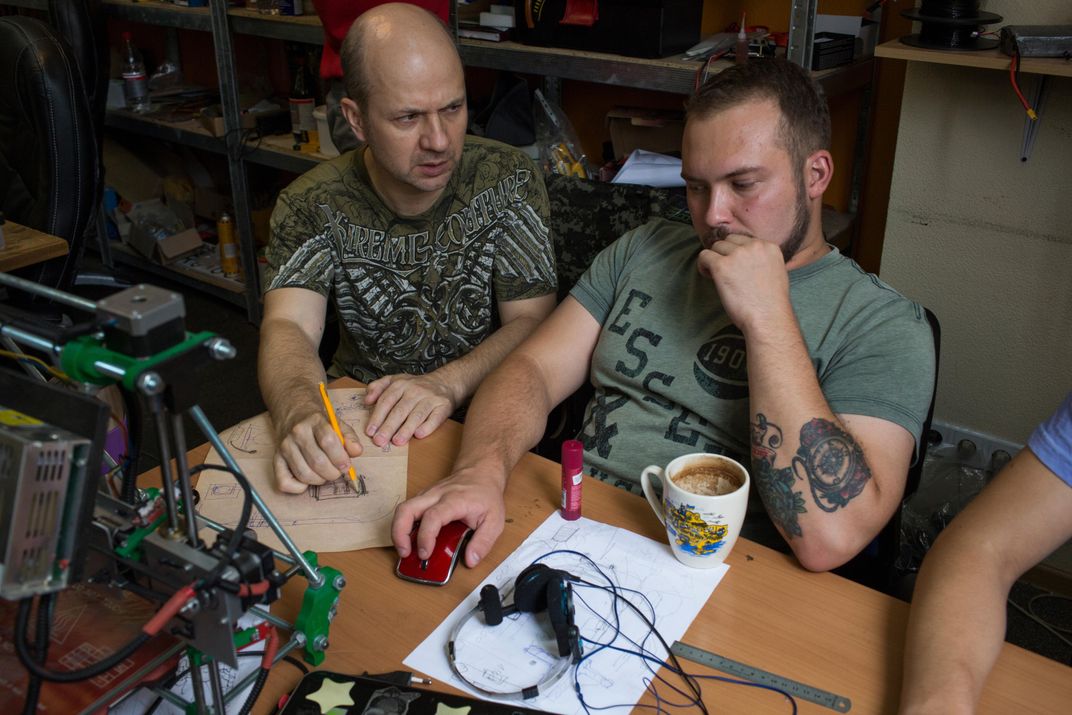 Andrei Puliaev and engineer Maksim Kvasha