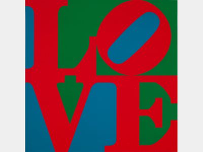 Robert Indiana's Love (1967). The design has become a ubiquitous staple of contemporary Americana.