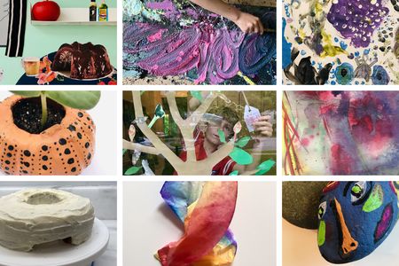 A sampling of the creative projects inspired by artworks and artmaking techniques found within the Hirshhorn’s collections, available from the “Hirshhorn Kids at Home” series. (Hirshhorn Museum and Sculpture Garden) 