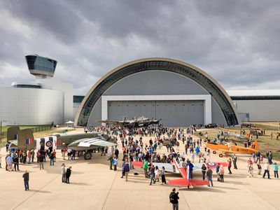 Around 17,000 attended the festivities at the Steven F. Udvar-Hazy Center.