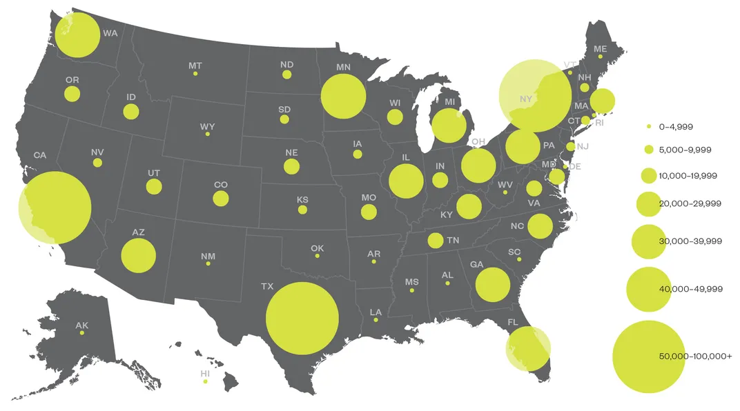 most populous states