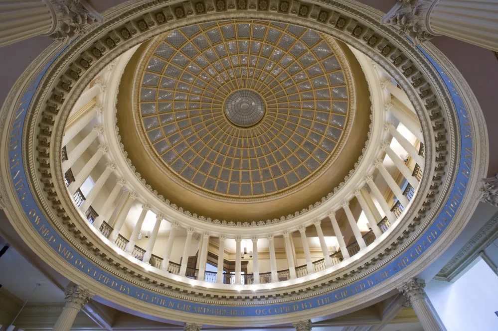 Gold rotunda of First U.S. Bank