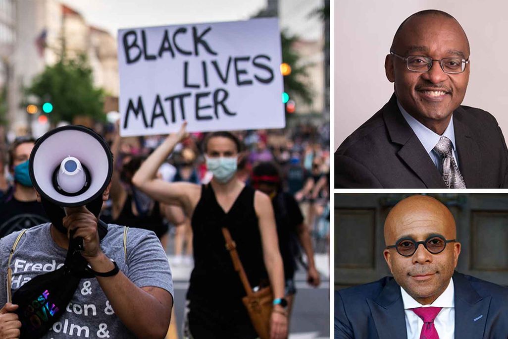 BLM protest, Brad Braxtop Anthony Pinn