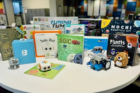 The products range from programmable rovers to books that introduce the terminology of robotics and circuitry to childen.