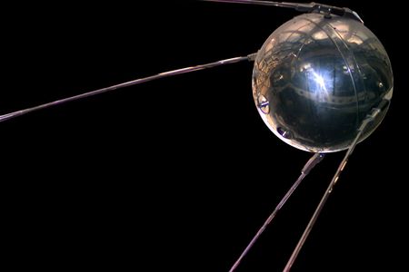 A replica of Sputnik 1 at the National Air and Space Museum.