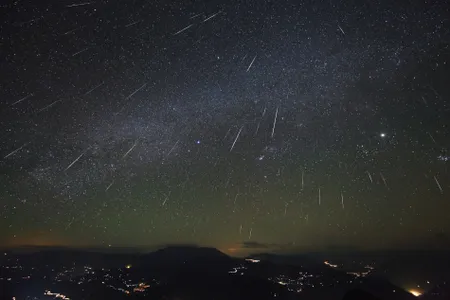 A Geminid meteor shower in 2012.