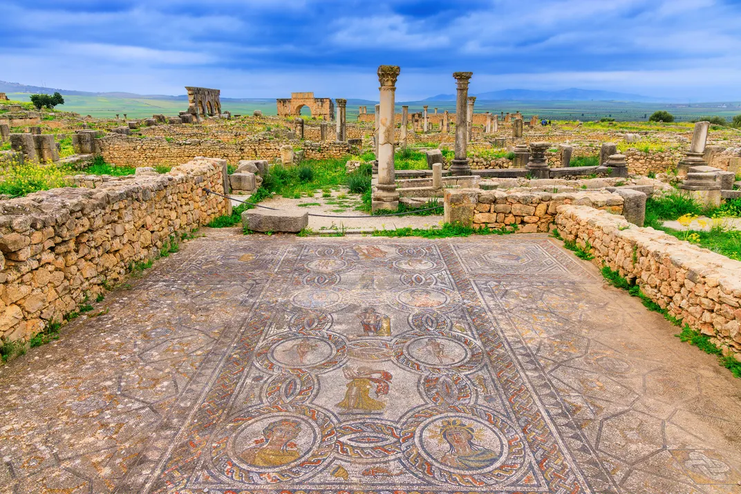 Mosaics at the ancient Roman site of Volubilis
