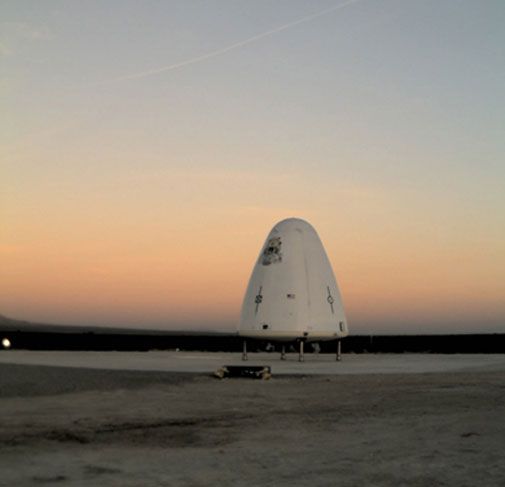 A secretive rocket company unveils its new vehicle.