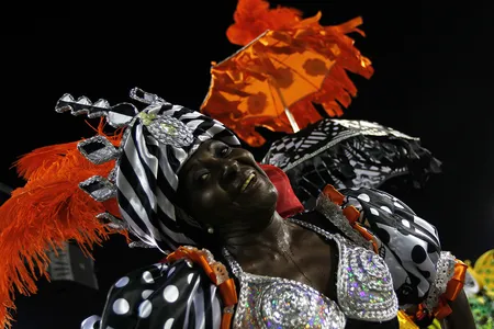 Samba school Mocidade Independente de Padre Miguel performs at the sambodromo during the carnival of Rio de Janeiro, Brazil, 03 March 2014. 