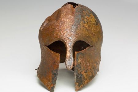 Researchers posit that the helmet's owner was a Greek soldier who fought in the fifth-century B.C. Persian Wars. 