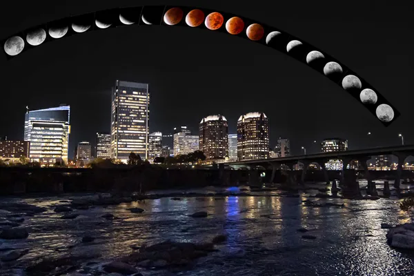 Lunar Eclipse Over the City thumbnail