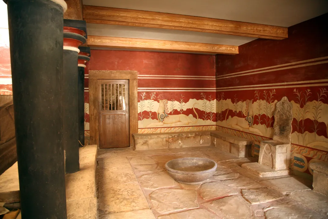Throne room in the Palace of Knossos