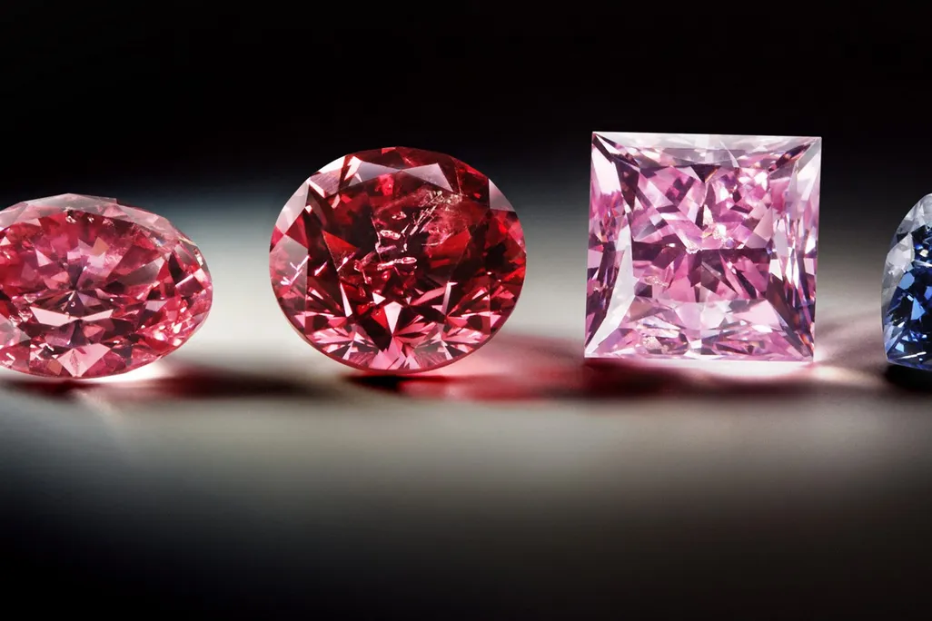 Four pink gems