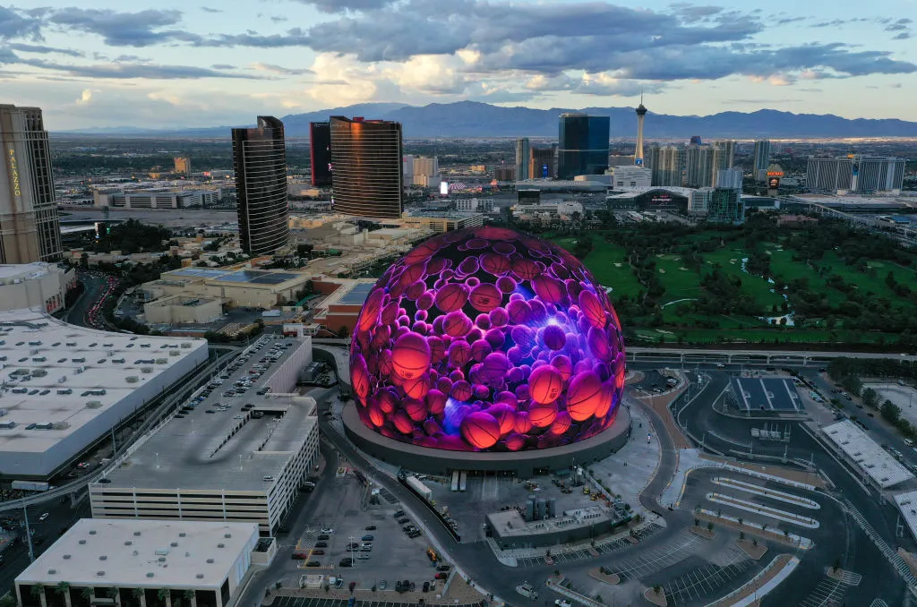 Sphere in Las Vegas skyline