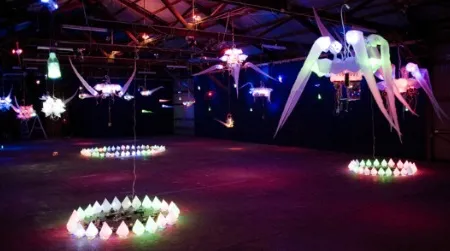 Shih Chieh Huang's creations in a 2009 installation in Brisbane, Austrailia. They are now featured in "The Bright Beneath."