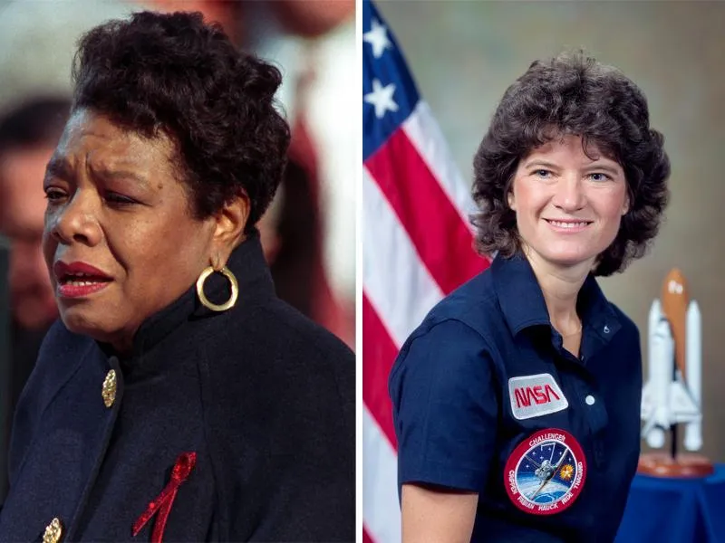 Photographed portraits of Maya Angelou and Sally Ride