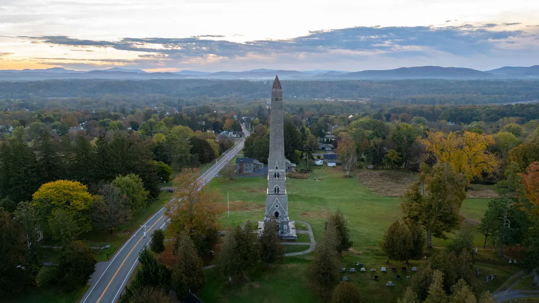 The Saratoga Monument, erected in the 1880s