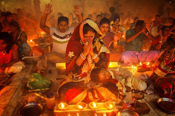 A mother celebrting rakher upobas festival thumbnail