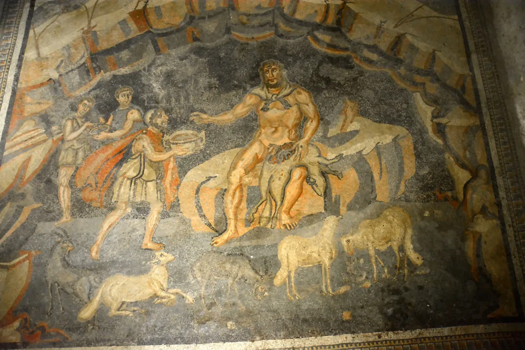 Odysseus and Polyphemus mosaic