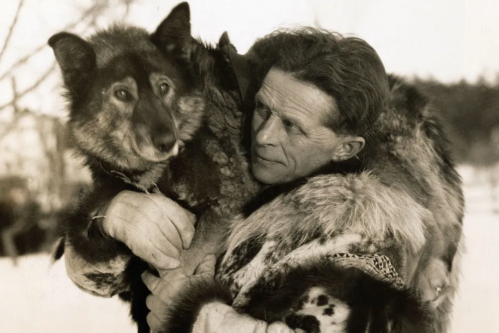 Togo and his owner, musher Leonhard Seppala, in 1927