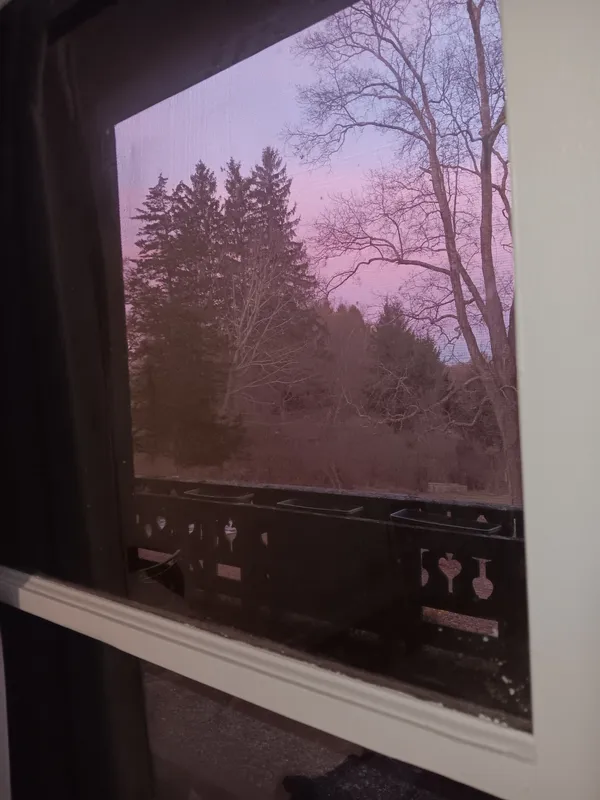 Room at the farm I go to, purple sunrise thumbnail