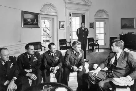 During the 1962 Cuban Missile Crisis, President John F Kennedy discusses results of surveillance missions in Cuba