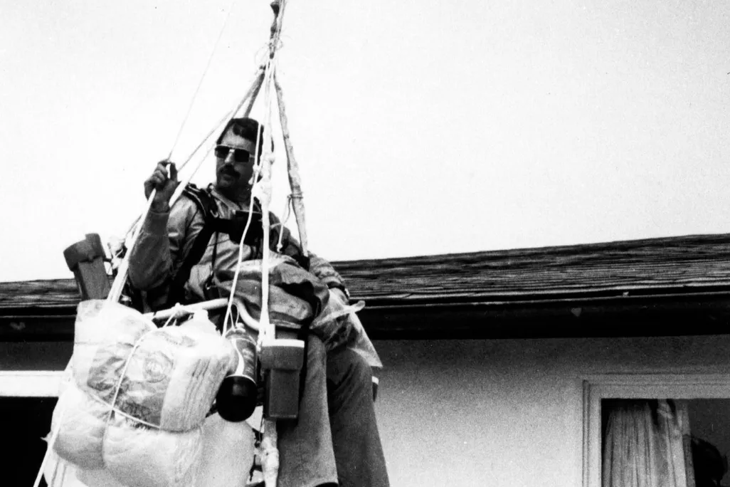 Lawn chair flying