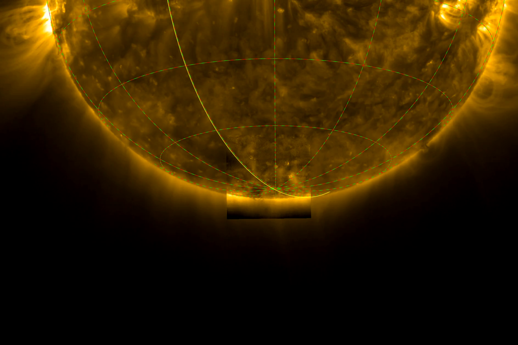 The sun's south pole