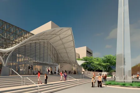 Sleek new entranceways will grace the refurbished museum.