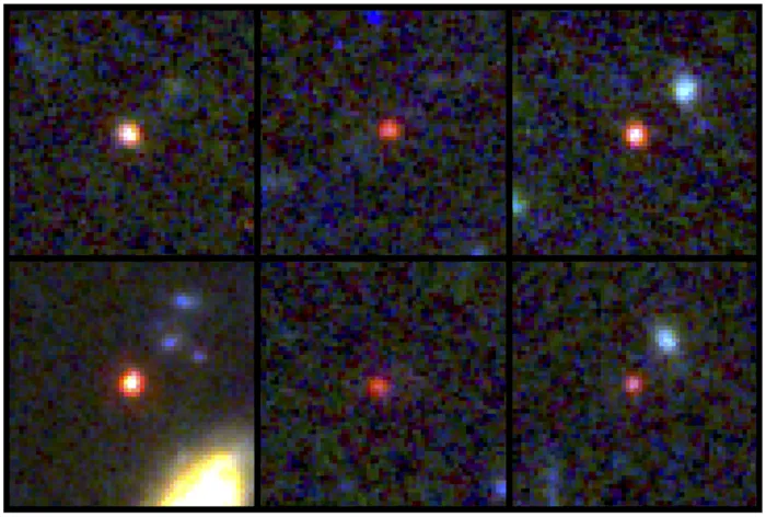 Six galaxies discovered by the James Webb Space Telescope