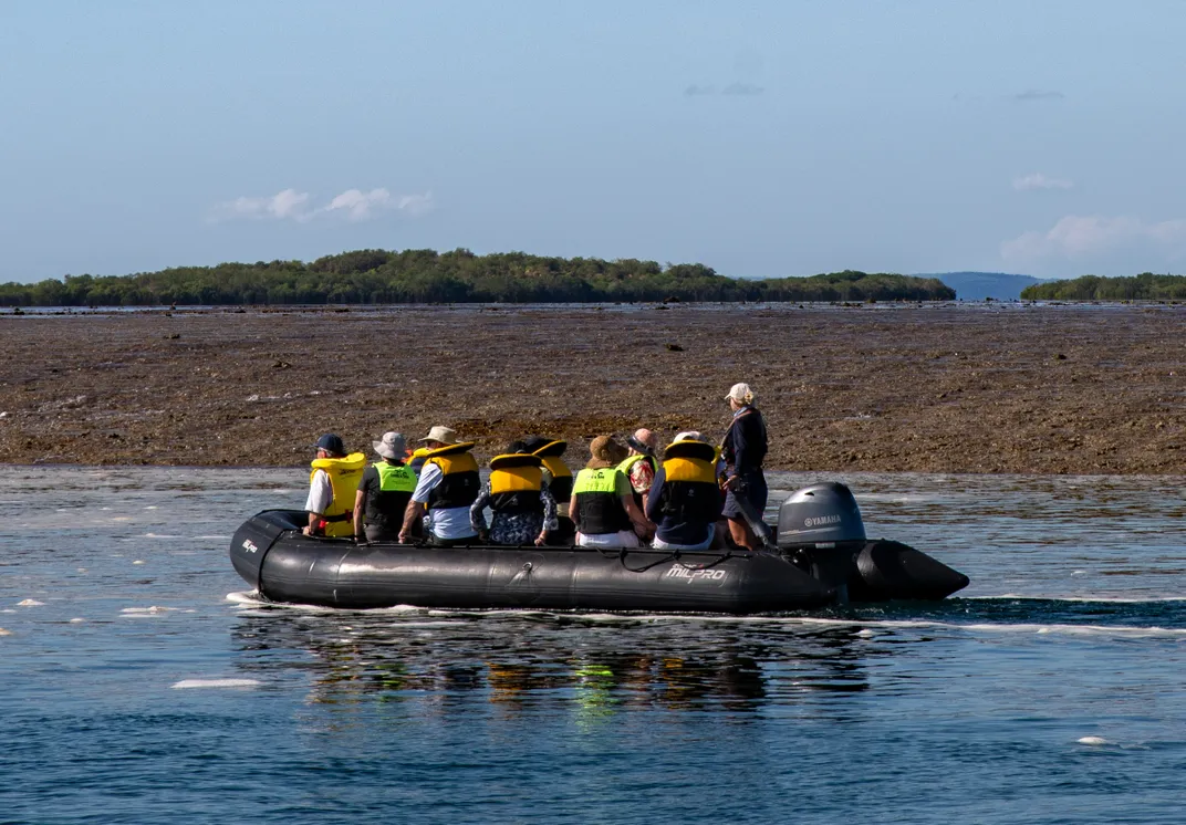 tender boat near Montgomery Reef