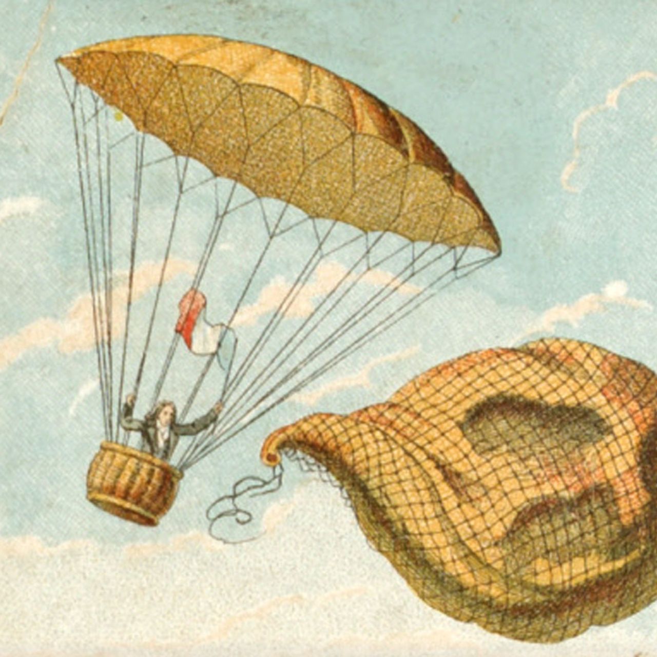 The First Parachute Jump