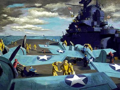 "Task Force Hornets" by Lawrence Beal-Smith, 1943. 