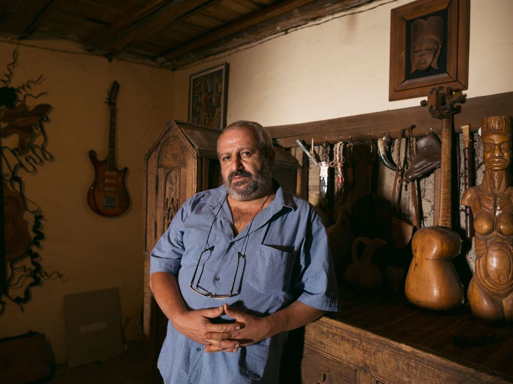 Artyom Ghazaryan in his studio in Yeghegnadzor. 
(Photo by Narek Harutyunyan, My Armenia Program)