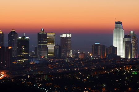 Night view of Istanbul, Turkey.
