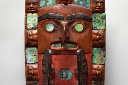 Headdress frontlet, ca. 1820–40, by a Tsimshian artist,  British Columbia. 
