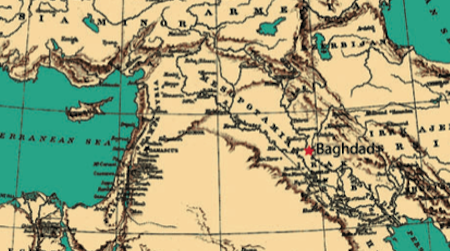 The Islamic Empire (top) and Baghdad (bottom), circa 770-910 AD