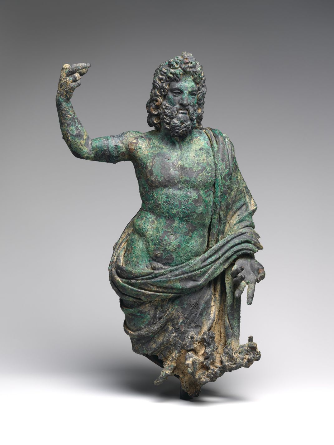 A bronze statuette of Jupiter ("Statuette of Jupiter"), dated 250-300 A.D.