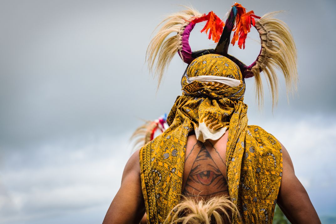 A Sundan man in ceremonial dress, Indonesia