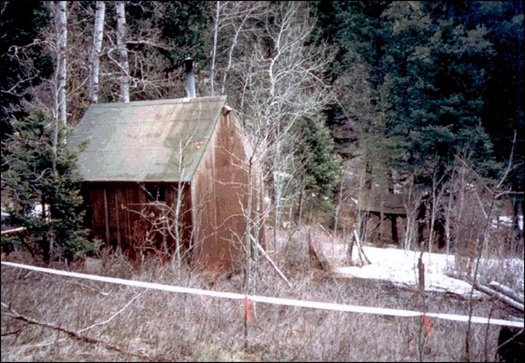The cabin in Montana where Kaczynski lived at the time of his arrest.
