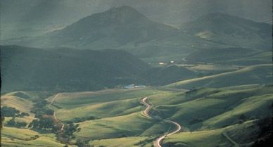 Aerial view of San Luis Obispo-Chorro Valley from Cuesta Ridge