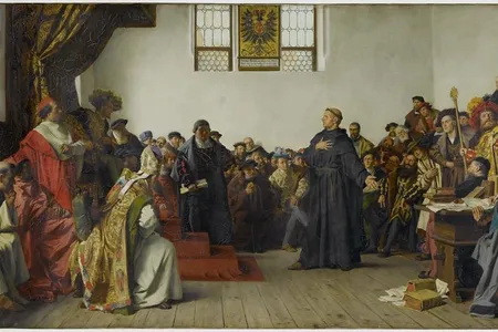 Martin Luther makes his case before the Diet of Worms