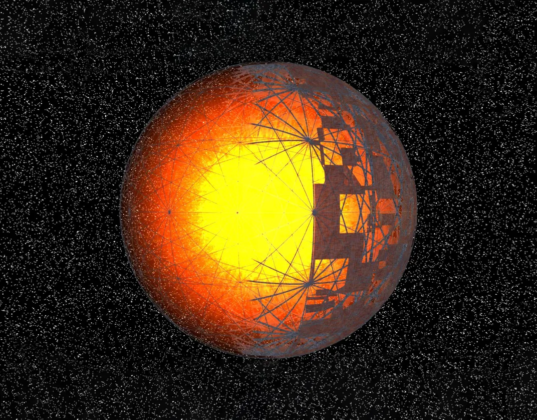 artist's conception of structure around a star