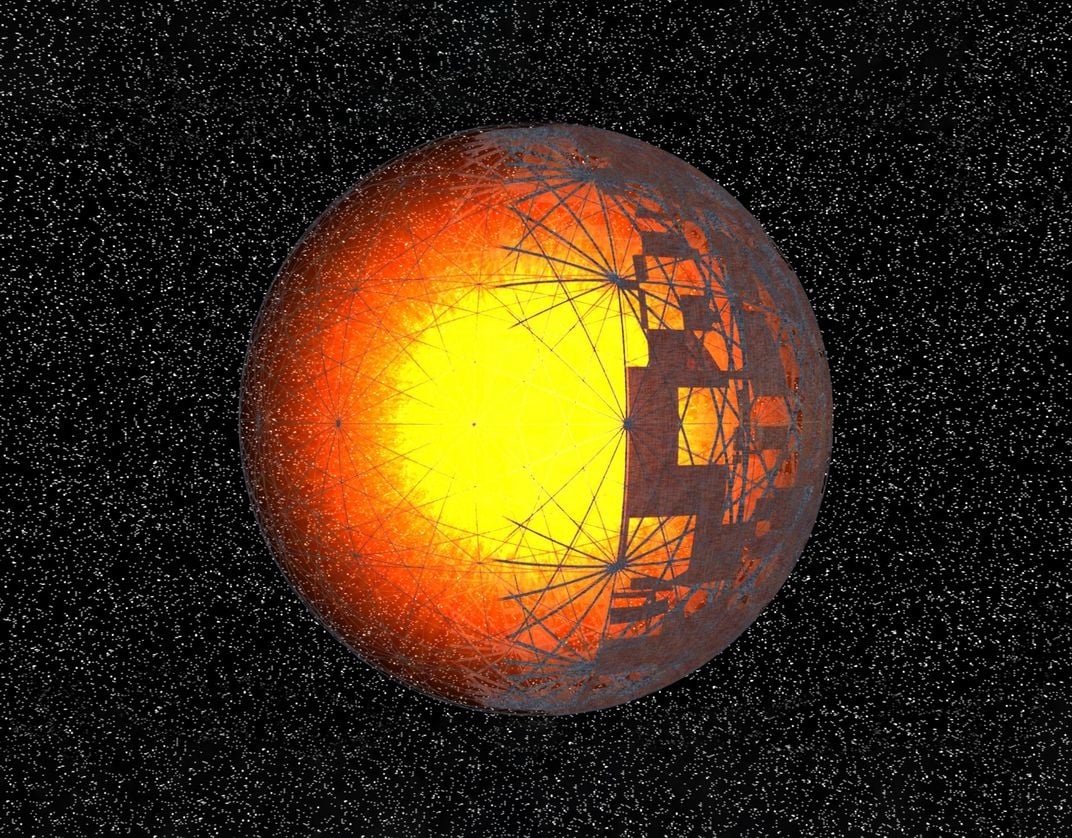 artist's conception of structure around a star