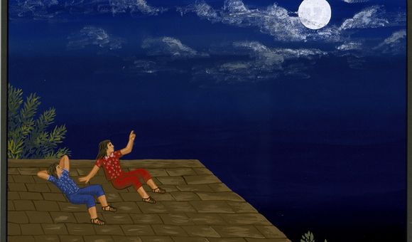 Carmen Lomas Garza, Camas para Sueños, 1985, gouache on paper