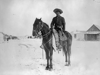 A member of the 9th Cavalry circa 1890. 