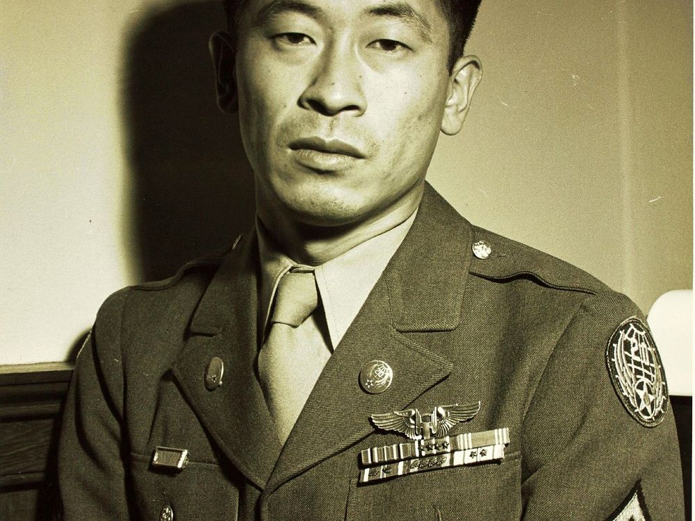 U.S. Army Air Force technical sergeant Ben Kuroki, who served in the Europe and Pacific theaters during World War II.