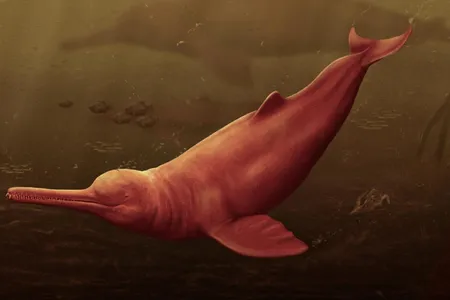 This artistic interpretation shows what Pebanista yacuruna might have looked like some 16 million years ago.