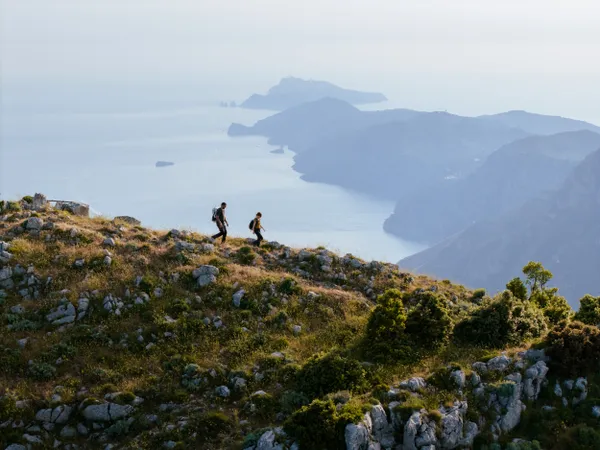 Hikers above Amalfi Coast thumbnail