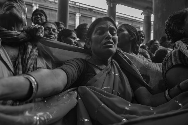 An emotional devotee from a religious festival thumbnail